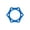 Blue, variant on Feledorashia Microphone Ring, Hexagonal Microphone Ring, Non-Slip Microphone Accessory, Flexible Durable Rubber Material, Anti-Roll Cushioning for Standard Handheld Wireless Microphones