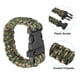 thumbnail image 4 of Pulseras de paracord de supervivencia Uxcell, paquete de 3 pulseras trenzadas con hebilla de plástico, camuflaje verde ejército, 4 of 7