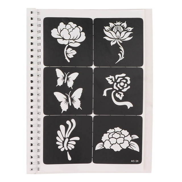 Plantillas de Tatuaje de Aerógrafo, Plantillas de Pinta de Arte Corporal Portátil reutilizable para cosplay para Mujeres