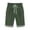 Army Green, variant on Women's Knee-Length Cotton Shorts - 100% Cotton, Elastic Drawstring Waist, Striped Cuffs, Side Pockets for Casual, Beach & All-Season Wear