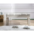 thumbnail image 3 of Kmax Tufted Entryway Bench, Upholstered Rustic Ottoman Bench, 31.5" x 15.75" x 15.7" Beige, 3 of 15