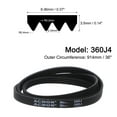 thumbnail image 2 of Unique Bargains 360J4 PJ V-Ribbed Belt, 36' Length x 0.37' Width x 0.14' Height, EPDM Micro V Serpentine Belt, 2 of 5