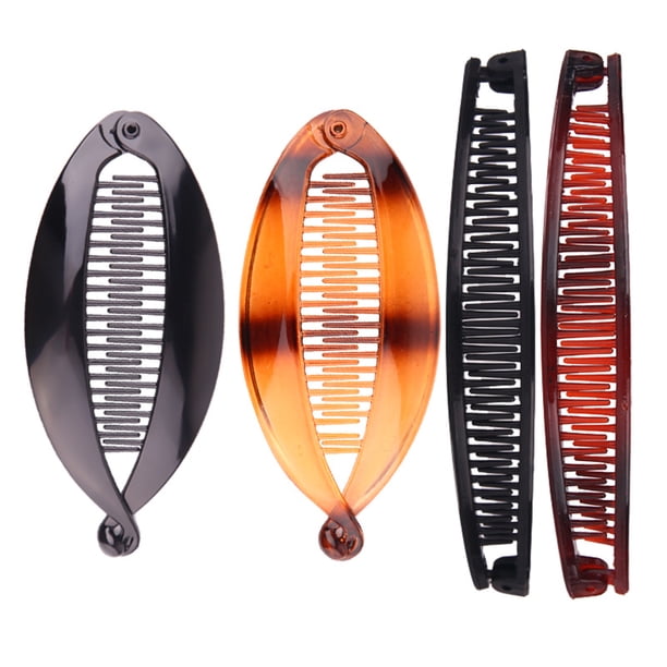Pinza para el pelo con forma de plátano, juego de pinzas para el pelo con forma de plátano, pinza de pez, peine de moda, peine perezoso