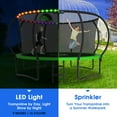 thumbnail image 3 of YORIN Trampoline for 7-8 Kids, 14 FT Trampoline for Adults with Enclosure Net, Basketball Hoop, Ladder, 1400LBS Outdoor Recreational Trampoline, Heavy Duty Trampoline with Light, Sprinkler, Socks, 3 of 8