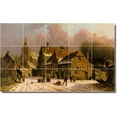 thumbnail image 1 of Ceramic Tile Mural-Adrianus Eversen City Backsplash Tile Mural 1. 40" w x 24" h using (15) 8 x 8 ceramic tiles, 1 of 3