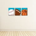 thumbnail image 3 of Big Dot of Happiness Go, Fight, Win - Sports Themed Nursery Wall Art, Kids Room Decor & Game Room Home Décor - 7.5 x 10 inches - Set of 3 Prints, 3 of 6