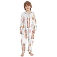 thumbnail image 2 of Soft Big Kids Onesie Pajamas Cozy Loose-Fit Jumpsuits for kids with Pockets for Christmas Lounge & Play Capybara Wearing Party Hat, 2 of 8