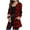 Wine, variant on Fmbrln Womens Plaid Shirts Full Button Long Sleeve Shirts Jackets with Hood Fall Fashion Casual Blouse Outwear with Pockets