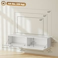 thumbnail image 3 of HOMCOM Meuble Télé Flottant avec Rangement pour Téléviseurs de 45, 55, 65 Po, Blanc, 3 of 10
