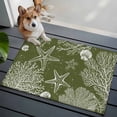 thumbnail image 3 of Entryway Rug 2'x3', Sage Green Coastal Small Rug for Kitchen Bathroom Door Mat Indoor Entrance, Starfish Coral Summer Beach Ocean Non-Slip Area Rugs Floor Mats Carpet Front Door Rugs, 3 of 8