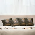 thumbnail image 7 of Ambesonne Gothic Throw Pillow Cover 4 Pack, Pentagram Magic Candles, 24", Olive Green Mustard, 7 of 7
