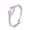 Pink, variant on Womens Oval Ring Sterling Silver Ring Inlaid Crystal Ring Electroplated Fashion Ring Casual Pink Ring Gift for Her Silver Jewelry