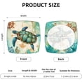 thumbnail image 2 of Set of 4 Removable Chair Seat Covers for Dining Room, Ocean Turtle Grass Stretchable Wedding Party Chair Slipcovers Cushion Protector Sea Conch Furniture Decor, 16.9x16.9 Inches, 2 of 6