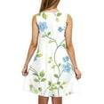 thumbnail image 4 of Womens Sleeveless Rose Print Sundress Casual Summer A Line Tank Dress Beach Floral Dress, 4 of 4