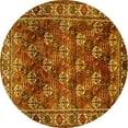 thumbnail image 1 of Ahgly Company Indoor Round Persian Yellow Traditional Area Rugs, 8' Round, 1 of 4