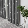 thumbnail image 4 of Deconovo Blackout Curtains Silver Star Print Thermal Insulated Blackout Curtain 52 x 72 inch Light Gray One Pair, 4 of 6