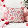 thumbnail image 5 of Valentines Pillow Covers 18X18 Inch Set of 2 Lollipops Candy Heart Love Bow Red Valentines Day Decorations Outdoor Modern Farmhouse Decorative Throw Pillow Cases for Couch Living Room Decor, 5 of 6