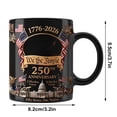 thumbnail image 3 of Patriotic Coffee Mug USA 250th Anniversary Ceramic Tumbler 11oz Independence Day Coffee Cup for 4th of July Hot Cold Beverages Home Office Patriotic Commemorative Gifts, 3 of 4