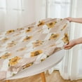 thumbnail image 2 of Sunflower Round Fitted Vinyl Tablecloth with Elastic Edge 100% Waterproof Oil Proof PVC Table Cloth Wipe Clean Table Cover for Indoor and Outdoor, 36"- 44", 2 of 6