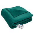 thumbnail image 1 of Serta Silky Plush BlueTooth Electric Heated Warming Blanket Queen Pine, 1 of 1