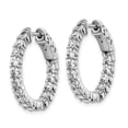 thumbnail image 3 of FJC Finejewelers 925 Sterling Silver Rhodium Plated CZ In and Out Hoop Earrings 21 x 21 mm, 3 of 6