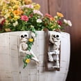 thumbnail image 6 of Skeleton Flower Pot Ornament Set 2 Pcs, Halloween Decoration Climbing Skeleton Bonsai Hanging Decor, Resin Garden Ornament for Potted Plants Decor, 6 of 9