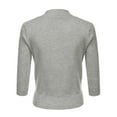 thumbnail image 3 of Doublju Women's 3/4 Sleeve Open Front Cropped Cardigan Sweaters (Plus Size Available), 3 of 4