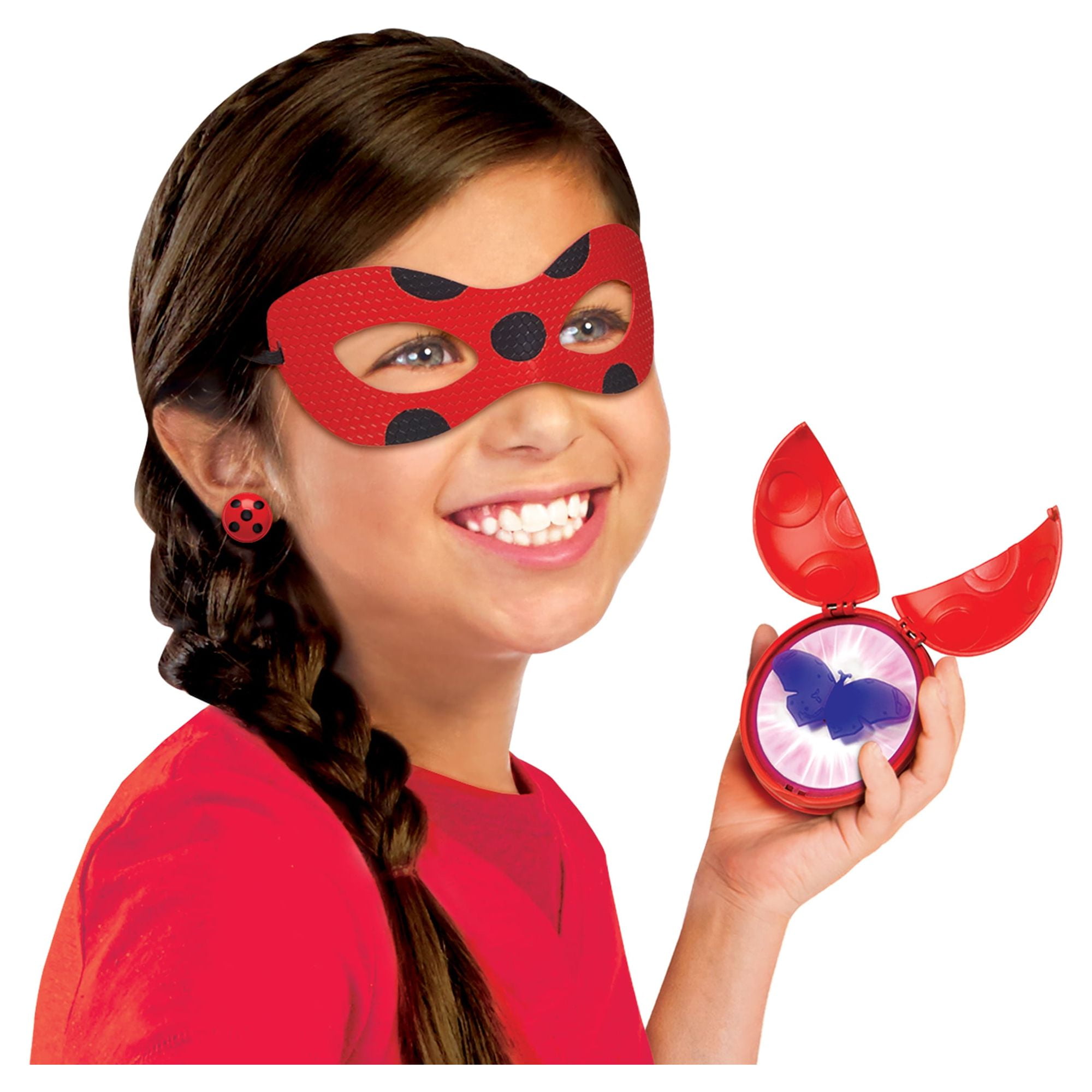 Miraculous: Tales of Ladybug and Cat Noir Deluxe Role Play Set Ladybug  Costume Kids Fancy Dress Set with Mask and Accessories Ladybug Superhero