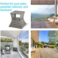 thumbnail image 4 of Metal Frame Table - Weather - Proof Rattan - Outdoor Recreation / Durable and Attractive, 4 of 5