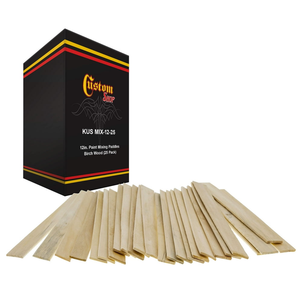 Custom Shop Paint Mix Sticks Pack of 25 Each 12" Birch Paint Mixing