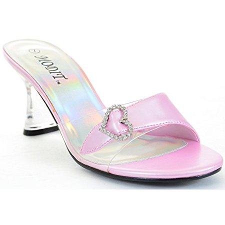 low heel clear heels