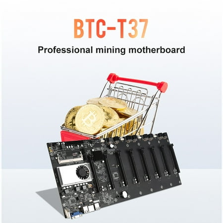 BTC-37 Mining Machine Motherboard CPU Group 8 Graphics Card Slot DDR3 Memory...