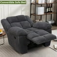 thumbnail image 2 of Aukfa 3-Piece Recliner Sofa Set - 43" Oversized Recliner Overstuffed Armchair for Living Room, Corduroy, Gray, 2 of 9