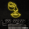 thumbnail image 2 of Craftnamesign Face Line Art Neon Sign, Abstract Art Decor,Bedroom Wall Art, 2 of 4