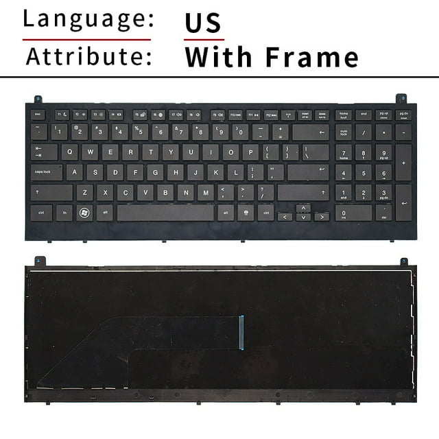 US New keyboard For HP FOR probook 4520 4520S 4525S 4525 Black English Laptop Keyboard with Frame Without screw post US With Frame