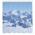 thumbnail image 3 of Ambesonne Winter Shower Curtain, Alps White Wilderness, 69"Wx84"L, White Blue, 3 of 5