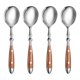 thumbnail image 1 of Juego de 4 Cucharas de Sopa, Cucharas de Acero Inoxidable con Cómodo de Baquelita, Cucharas Redondas de Metal Pesado, 1 of 5