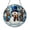 Stained Glass 5.9 Inch, variant on Winter Snowman Scene Stained Glass Style Suncatcher, Seasonal Decorative Window Hanging Art Panel