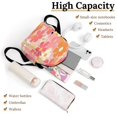 thumbnail image 3 of Pink Orange Flowers Pretty Design Small Backpack Cute Mini Backpacks For Woman Lightweight Daypacks, 3 of 8
