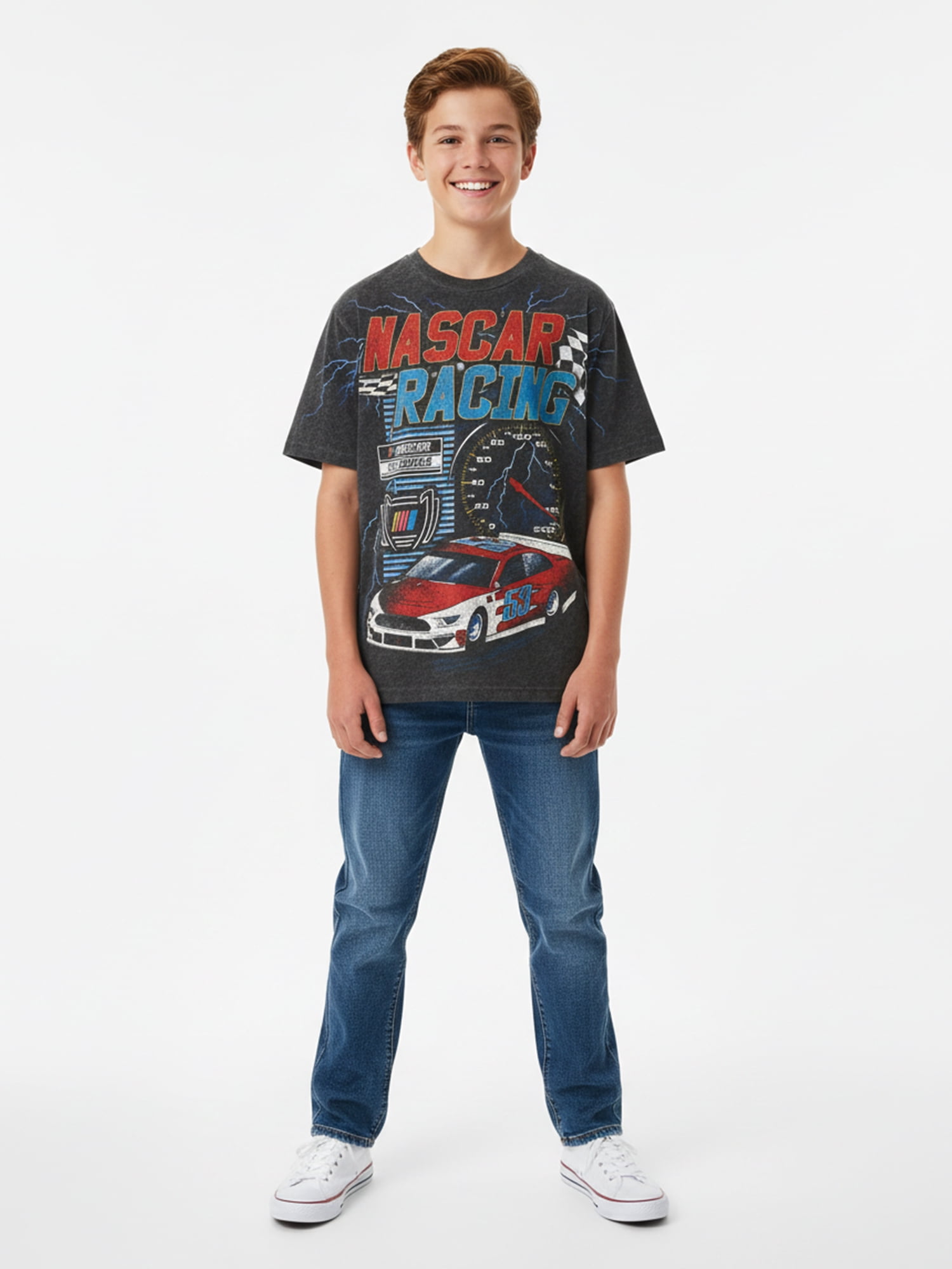 NASCAR, Boys' Relaxed Graphic T-Shirt, Speed ALT, Sizes 4-18