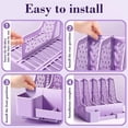 thumbnail image 5 of Yhmxh Magazine File Holder with Pen Holder and Storage Case, Plastic Desk Organizer File Folder Holder with 4 Vertical Compartments, Sturdy Desktop Binder Organizer for Office, Work, Home, 5 of 6