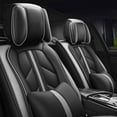 thumbnail image 4 of Maidao Car Seat Covers Leather Full Set for Land Rover for Range Rover Velar 2017-Present 5 Seats with Pillows Gray, 4 of 7