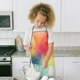 thumbnail image 4 of Colorful Tie Dye Ink Splash Pattern Kids Aprons for Girls and Boys,Adjustable Neck Strap Toddler Aprons for Kids Cooking Baking, 4 of 6