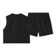 thumbnail image 3 of Pantalones Cortos Frontales Planos de los Hombres, Cuello en V de Verano sin Mangas de Color Sólido de Cintura Alta Ancha para la Pierna para el Casual Y la Fiesta, 3 of 8