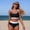 Black, variant on Naittoop 2 Piece Swimwear for Womens Beach Tankini Bathing Suits, Stretch High Waist Scrunch Belly Control Bikini Swimsuits