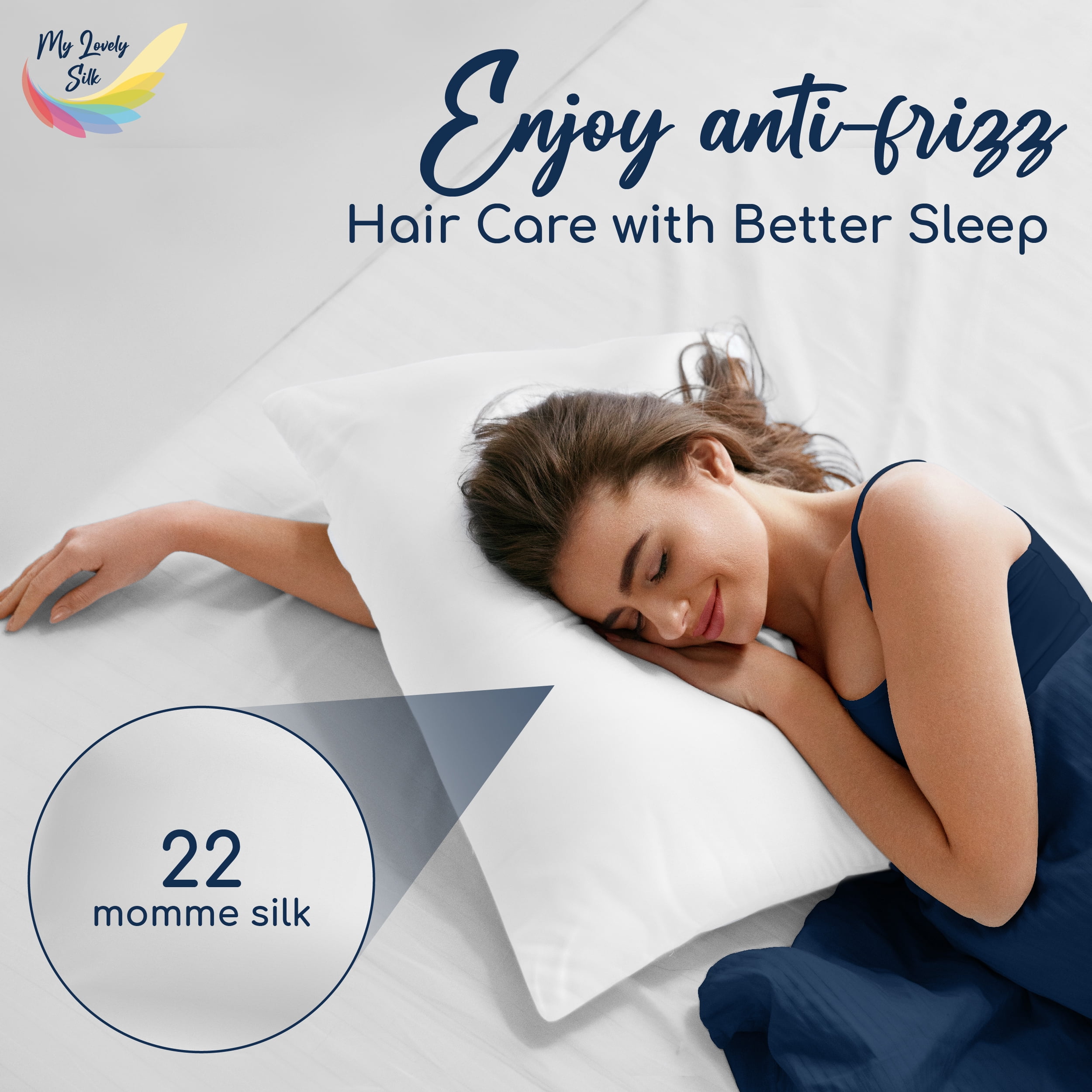 My Lovely Silk Pure 6A Silk Pillowcase - 51 x 92 cm, Natural Silk Pillow Case For Hair and Skin, Hypoallergenic and Breathable Silk Pillow Cases For Women, Double Sided 22 Momme Silk, Durable.