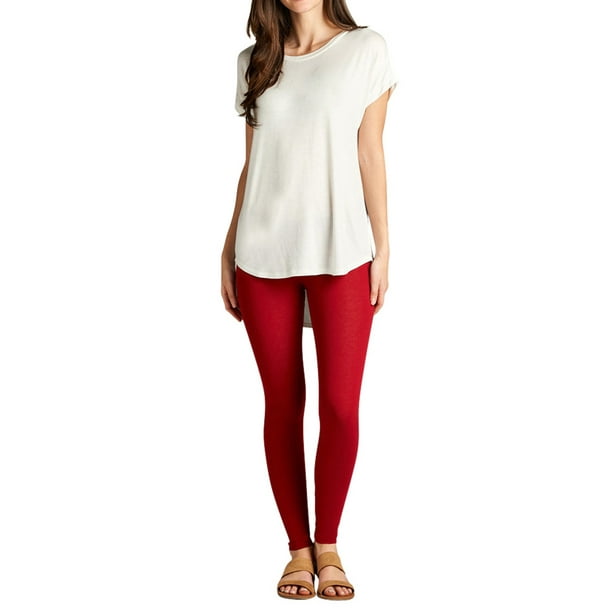 juniors red leggings