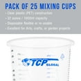 TCP Global 32 Ounce (1000ml) Disposable Flexible Clear Graduated