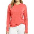 thumbnail image 6 of WTOBBY Women's Solid Color Long Sleeve Sports Top, Fitness Slim Fit Shirt with Finger Cots, Athletic Wear for Active Lifestyle, Breathable Workout Tee,Hot Pink M, 6 of 6