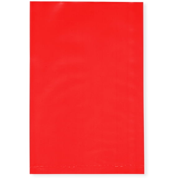 Plymor 4" x 6" (Pack of 200), Red 2 Mil Flat Open Plastic Poly Bags
